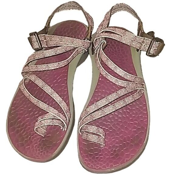 Chaco Zx1 Ecotread Hiking Sandals in Heathered Pink - Picture 2 of 4